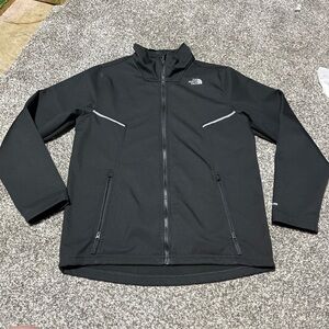 The North Face Jacket Boys XL Black Soft Shell Wind Wall  Full Zip Youth